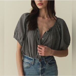 DÔEN Gingham June Blouse